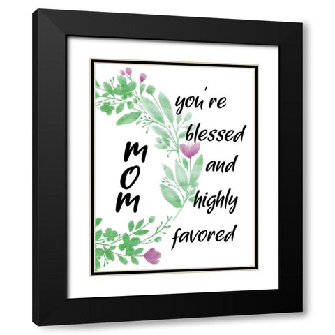 Favord Mom Black Modern Wood Framed Art Print with Double Matting by Phillip, Jamie