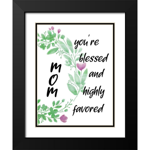 Favord Mom Black Modern Wood Framed Art Print with Double Matting by Phillip, Jamie