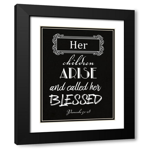 Her Children Black Modern Wood Framed Art Print with Double Matting by Phillip, Jamie