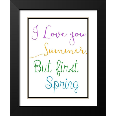 But First Spring Black Modern Wood Framed Art Print with Double Matting by Phillip, Jamie