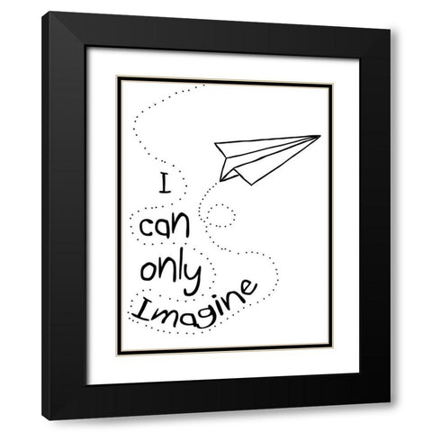 Imagine Black Modern Wood Framed Art Print with Double Matting by Phillip, Jamie