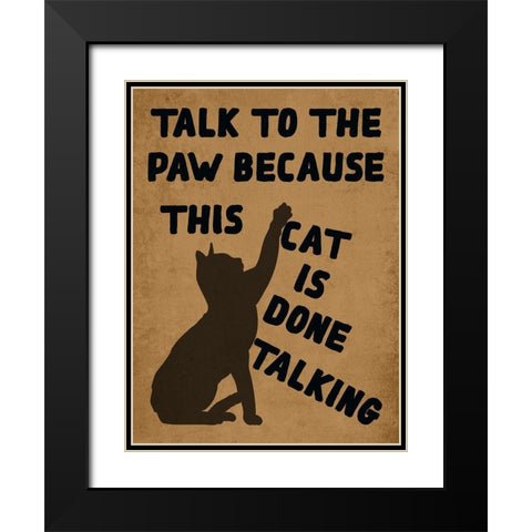 Cats Life Black Modern Wood Framed Art Print with Double Matting by Phillip, Jamie