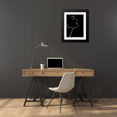 Hey Girl Black Modern Wood Framed Art Print with Double Matting by Phillip, Jamie