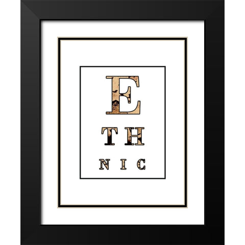 Ethnic Black Modern Wood Framed Art Print with Double Matting by Phillip, Jamie