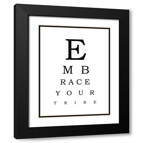 Embrace Black Modern Wood Framed Art Print with Double Matting by Phillip, Jamie