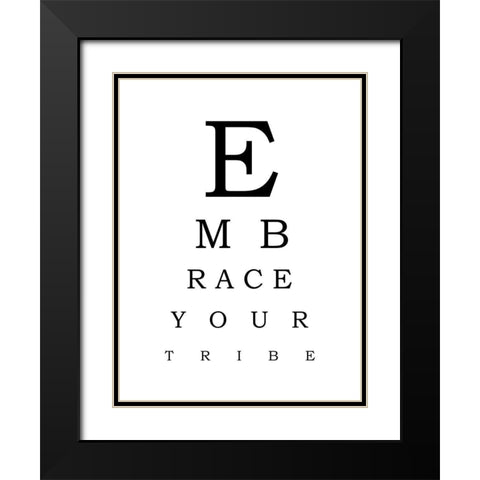 Embrace Black Modern Wood Framed Art Print with Double Matting by Phillip, Jamie