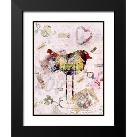 Tall Bird 2 Black Modern Wood Framed Art Print with Double Matting by Phillip, Jamie