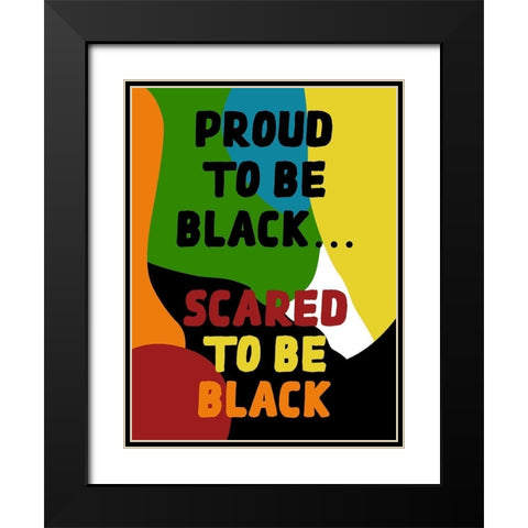 Black Lives Black Modern Wood Framed Art Print with Double Matting by Phillip, Jamie