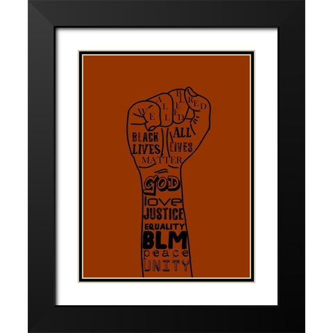 Black Lives Black Modern Wood Framed Art Print with Double Matting by Phillip, Jamie