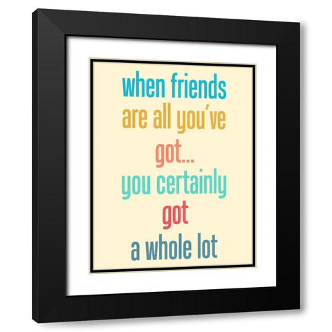 Friendship Black Modern Wood Framed Art Print with Double Matting by Phillip, Jamie