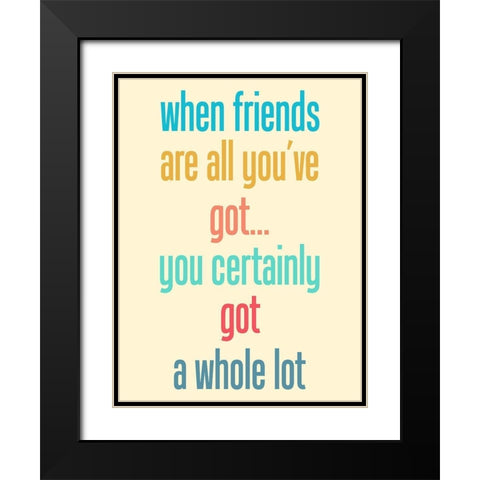 Friendship Black Modern Wood Framed Art Print with Double Matting by Phillip, Jamie