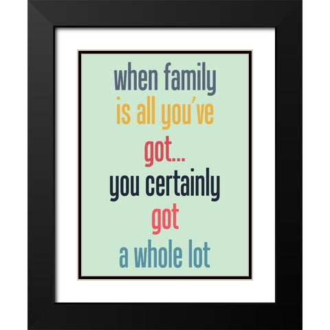 Family Black Modern Wood Framed Art Print with Double Matting by Phillip, Jamie