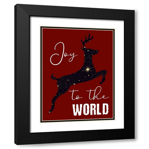 Joy Black Modern Wood Framed Art Print with Double Matting by Phillip, Jamie