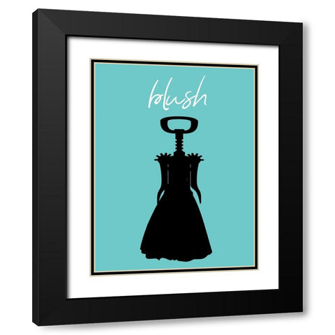 Blush Black Modern Wood Framed Art Print with Double Matting by Phillip, Jamie