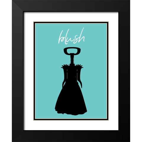 Blush Black Modern Wood Framed Art Print with Double Matting by Phillip, Jamie