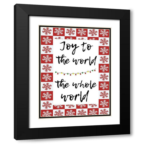 Joy To The World Black Modern Wood Framed Art Print with Double Matting by Phillip, Jamie