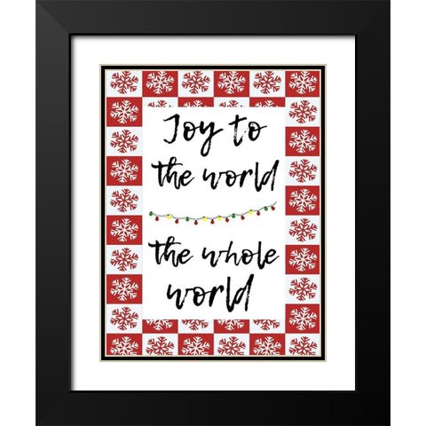 Joy To The World Black Modern Wood Framed Art Print with Double Matting by Phillip, Jamie