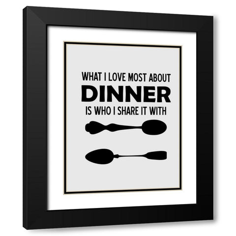Dinner Black Modern Wood Framed Art Print with Double Matting by Phillip, Jamie
