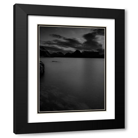 Mountain View Black Modern Wood Framed Art Print with Double Matting by Phillip, Jamie