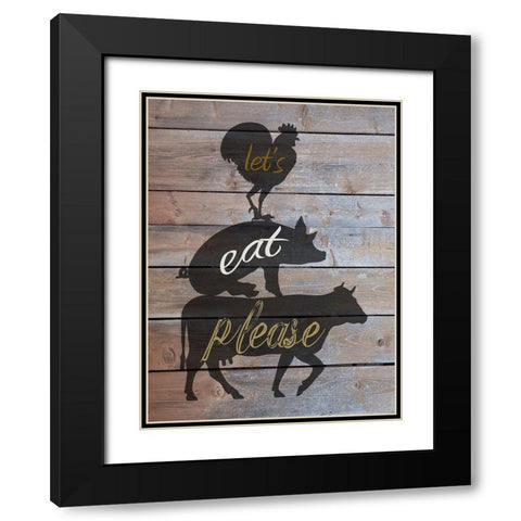 Meat Black Modern Wood Framed Art Print with Double Matting by Phillip, Jamie