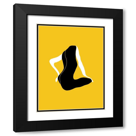 Sultry Black Modern Wood Framed Art Print with Double Matting by Phillip, Jamie