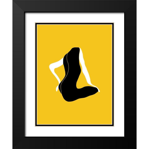 Sultry Black Modern Wood Framed Art Print with Double Matting by Phillip, Jamie