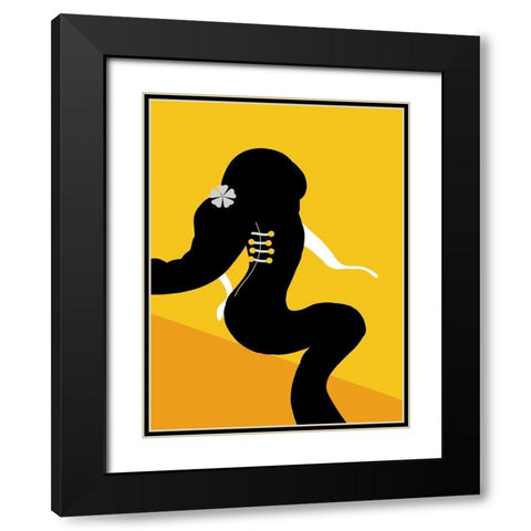 Sultry Lady Black Modern Wood Framed Art Print with Double Matting by Phillip, Jamie