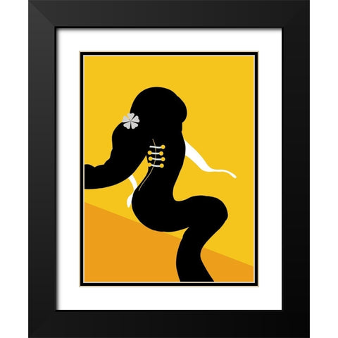 Sultry Lady Black Modern Wood Framed Art Print with Double Matting by Phillip, Jamie