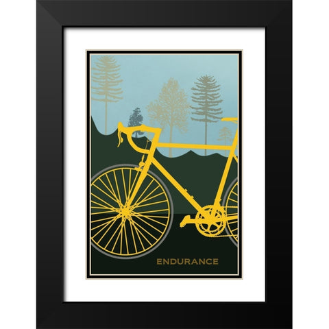 Cross Country Black Modern Wood Framed Art Print with Double Matting by Phillip, Jamie