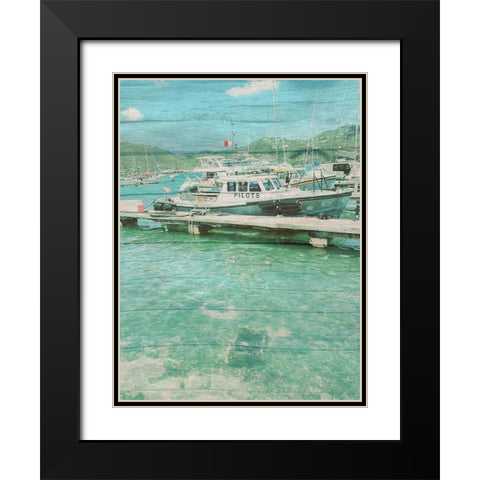 Yatch Black Modern Wood Framed Art Print with Double Matting by Phillip, Jamie