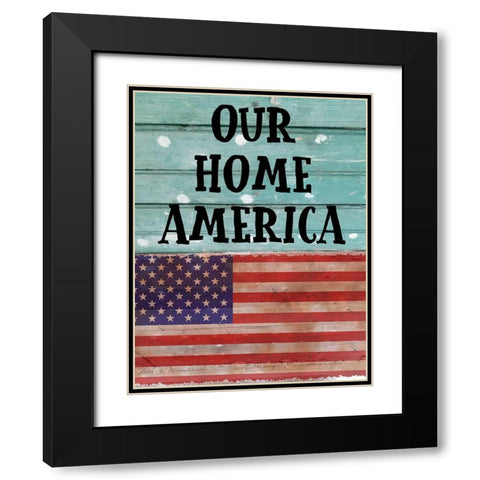 America 2 Black Modern Wood Framed Art Print with Double Matting by Phillip, Jamie