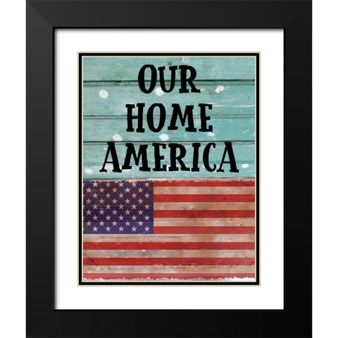 America 2 Black Modern Wood Framed Art Print with Double Matting by Phillip, Jamie