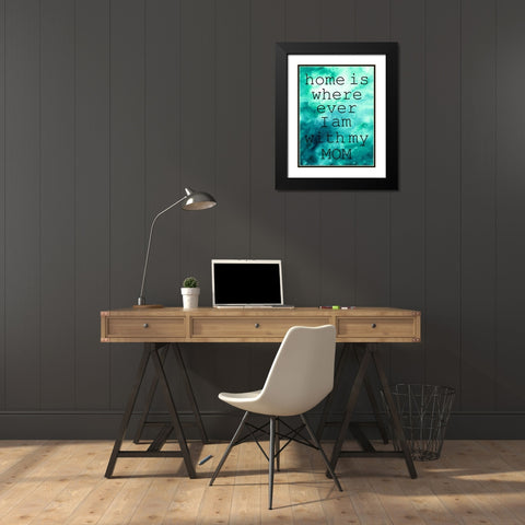 My Mom Black Modern Wood Framed Art Print with Double Matting by Phillip, Jamie