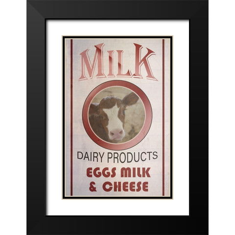 Dairy Black Modern Wood Framed Art Print with Double Matting by Phillip, Jamie