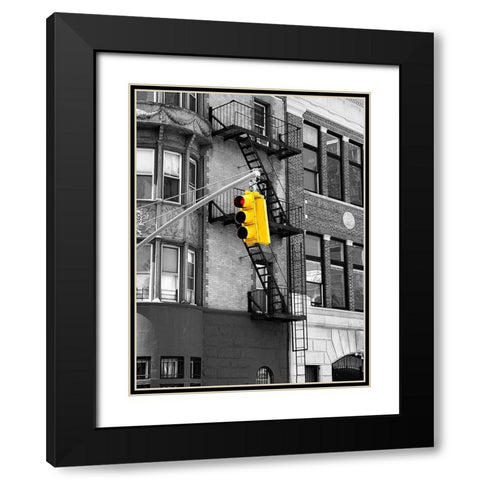 Traffic Lights Black Modern Wood Framed Art Print with Double Matting by Phillip, Jamie