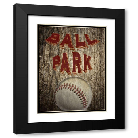 Ball Park Black Modern Wood Framed Art Print with Double Matting by Phillip, Jamie