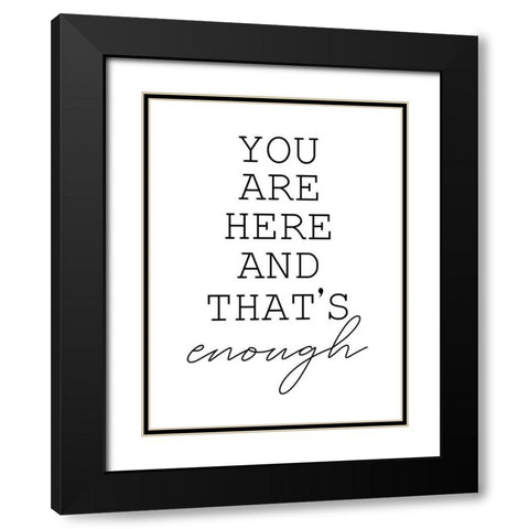 Enough Black Modern Wood Framed Art Print with Double Matting by Phillip, Jamie