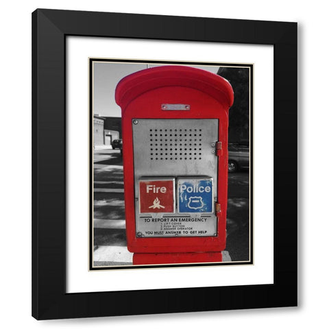 Emergency New York Black Modern Wood Framed Art Print with Double Matting by Phillip, Jamie