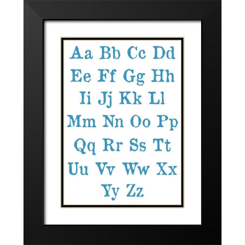 Alphabet Black Modern Wood Framed Art Print with Double Matting by Phillip, Jamie