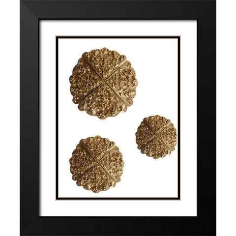Medalian Gold 2 Black Modern Wood Framed Art Print with Double Matting by Phillip, Jamie