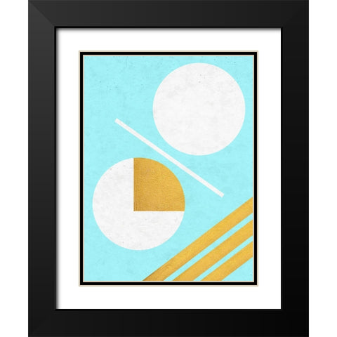 Abstract Geo 4 Black Modern Wood Framed Art Print with Double Matting by Phillip, Jamie
