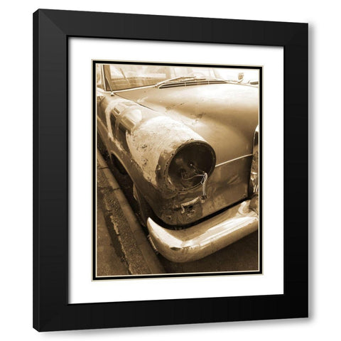 Vintage Benz Car 3 Black Modern Wood Framed Art Print with Double Matting by Phillip, Jamie