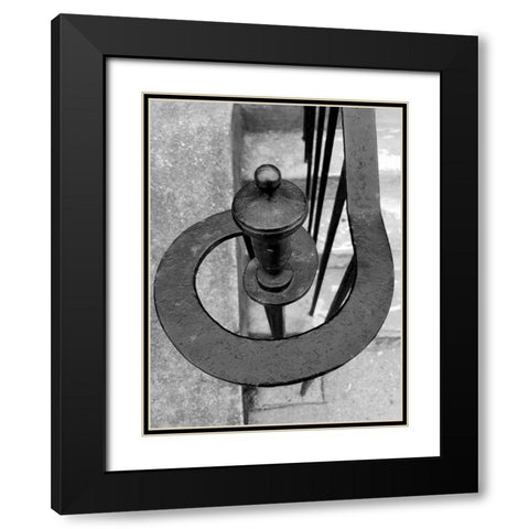 Railing 5 Black Modern Wood Framed Art Print with Double Matting by Phillip, Jamie