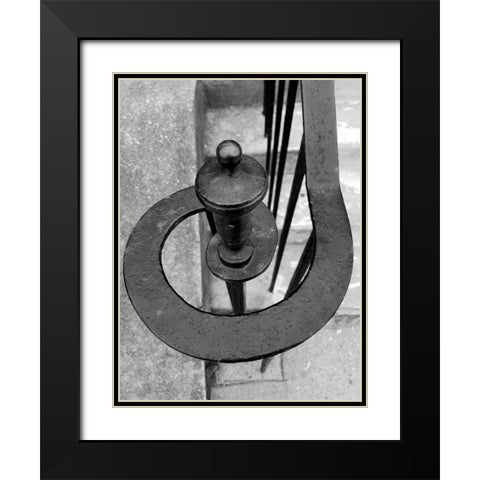 Railing 5 Black Modern Wood Framed Art Print with Double Matting by Phillip, Jamie