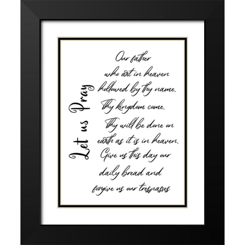 The Lords Prayer Black Modern Wood Framed Art Print with Double Matting by Phillip, Jamie