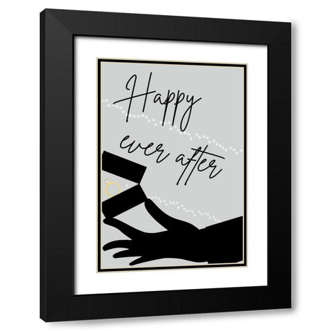 Crazy Love Black Modern Wood Framed Art Print with Double Matting by Phillip, Jamie