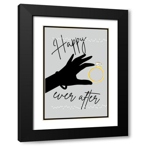 Crazy Love 3 Black Modern Wood Framed Art Print with Double Matting by Phillip, Jamie