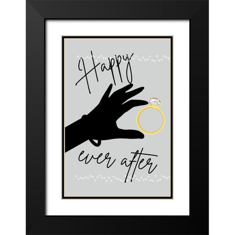 Crazy Love 3 Black Modern Wood Framed Art Print with Double Matting by Phillip, Jamie