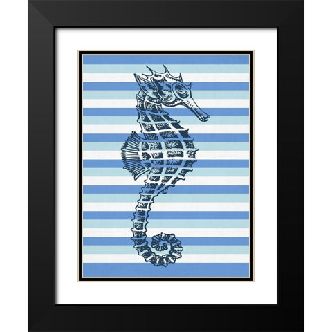 Seahorse 1 Black Modern Wood Framed Art Print with Double Matting by Phillip, Jamie