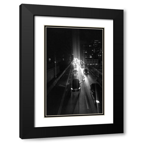 New York Cars Black Modern Wood Framed Art Print with Double Matting by Phillip, Jamie